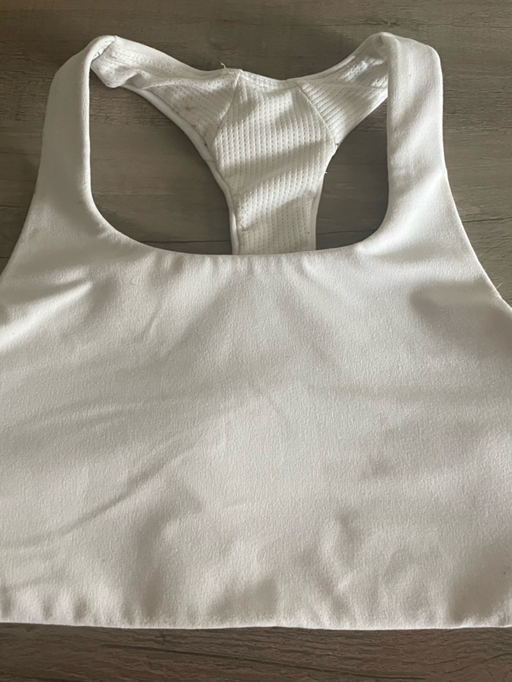 Athleta Girls White Ribbed Racerback Tank
